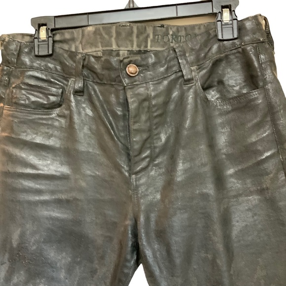 Tortoise Waxed Coated Washed Black Jeans sz 28 - Picture 2 of 7